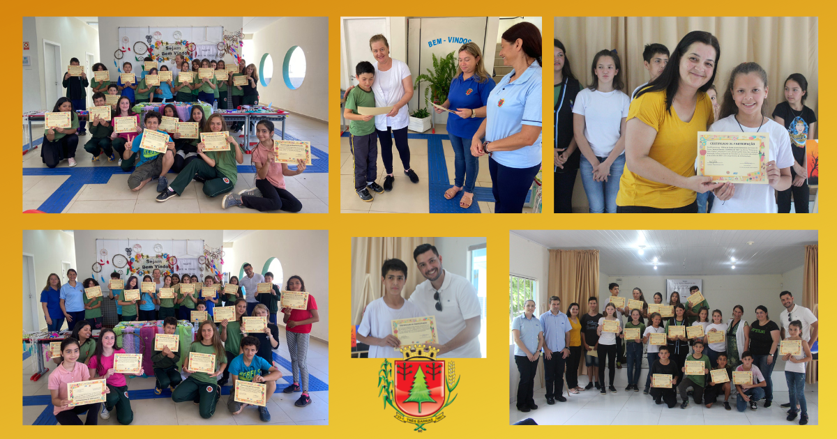 Entrega de certificados marca encerramento das atividades do projeto “Arte na Escola: Semente da Vida”