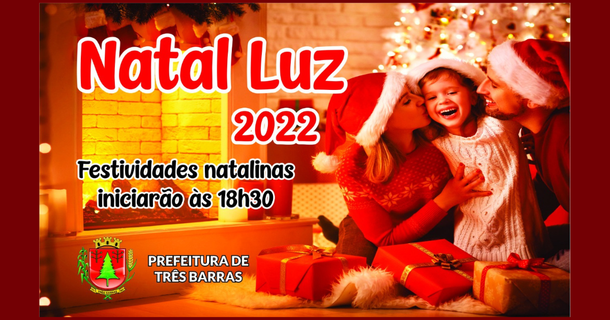 Mais de 4,5 mil crianças serão presenteadas durante o Natal Luz de Três Barras