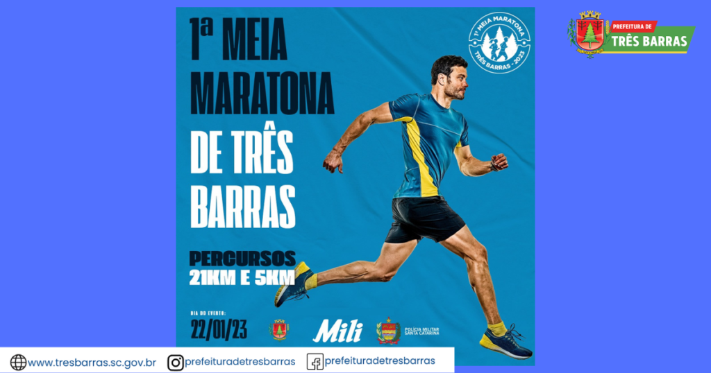 320 atletas devem participar da 1ª Meia Maratona e Corrida Rústica de Três Barras