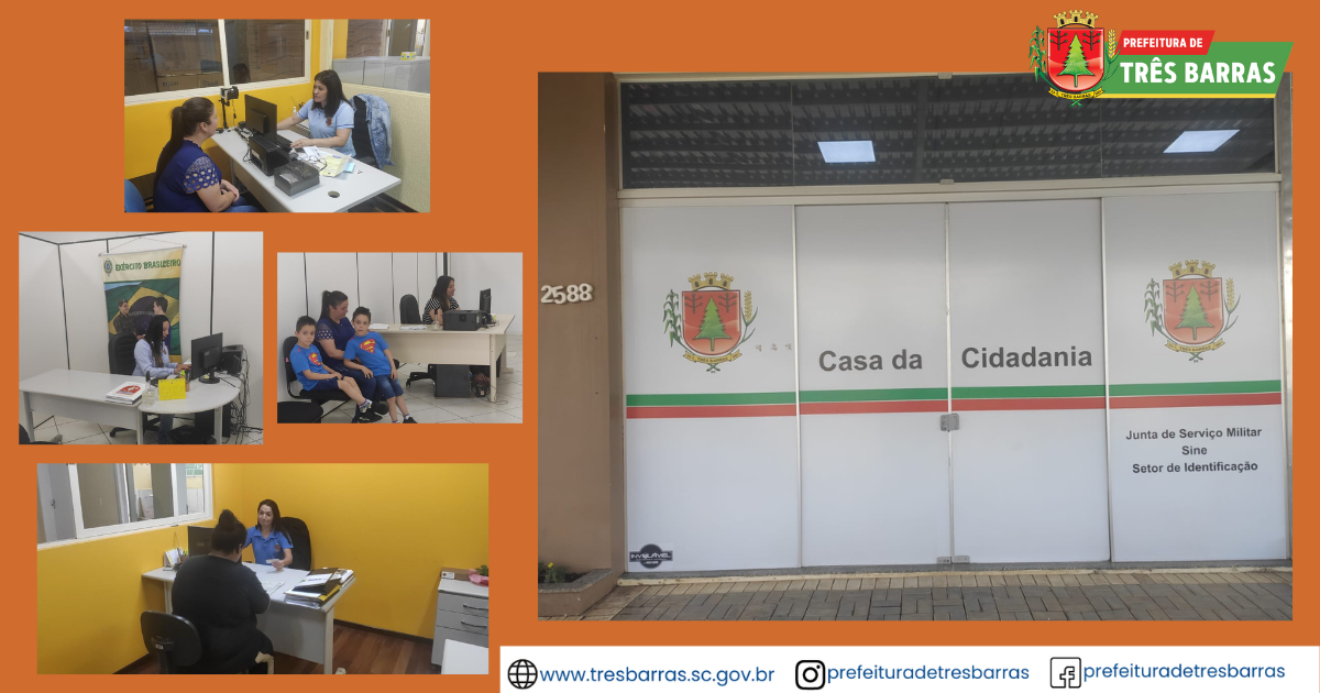 Casa da Cidadania abriga três setores públicos municipais de Três Barras