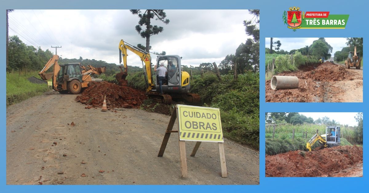 Iniciam obras de pavimentação asfáltica no acesso ao bairro Bom Jesus em Três Barras