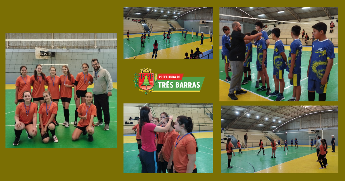 Escola Guita Federmann é campeã no voleibol masculino e feminino dos JESC 12 a 14 anos