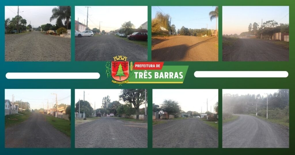 Prefeitura anuncia obras de pavimentação em mais oito ruas de Três Barras