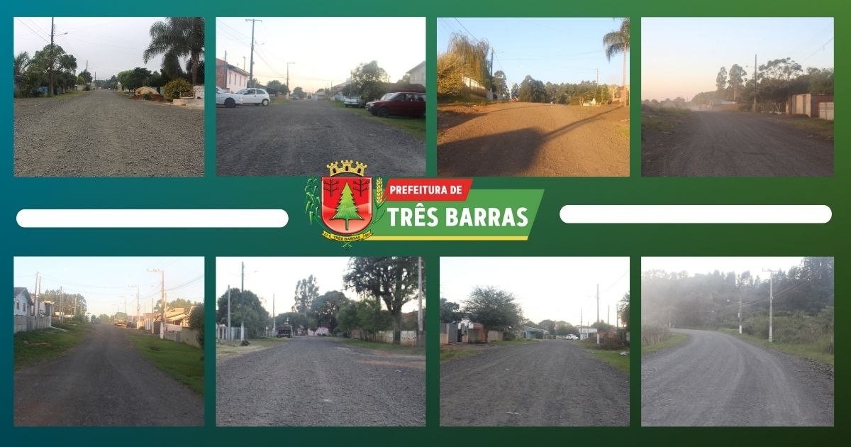 Prefeitura anuncia obras de pavimentação em mais oito ruas de Três Barras
