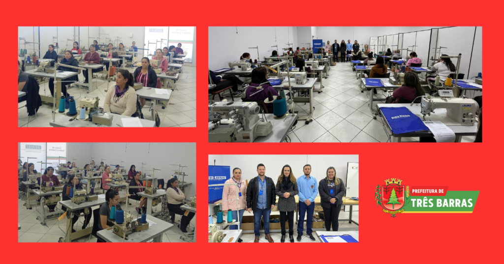 50 mulheres iniciam curso básico de Corte e Costura ofertado pela Prefeitura de Três Barras