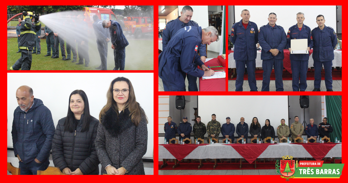 Prefeita Ana Claudia acompanha solenidade de promoção de bombeiros comunitários e militares em Três Barras