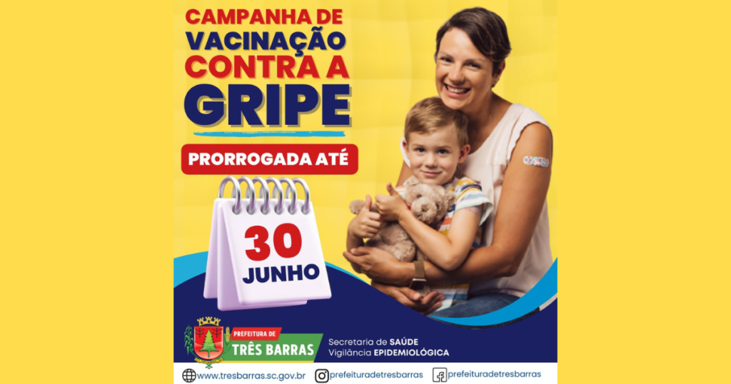 Vacinação contra a gripe é prorrogada; Três Barras já aplicou 4.912 doses