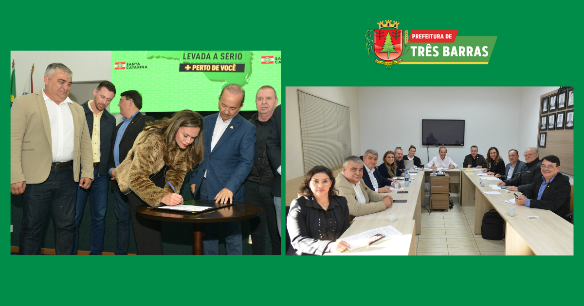 Governador anuncia investimentos para Três Barras e promete custear 50% das obras de revitalização em vias de grande fluxo