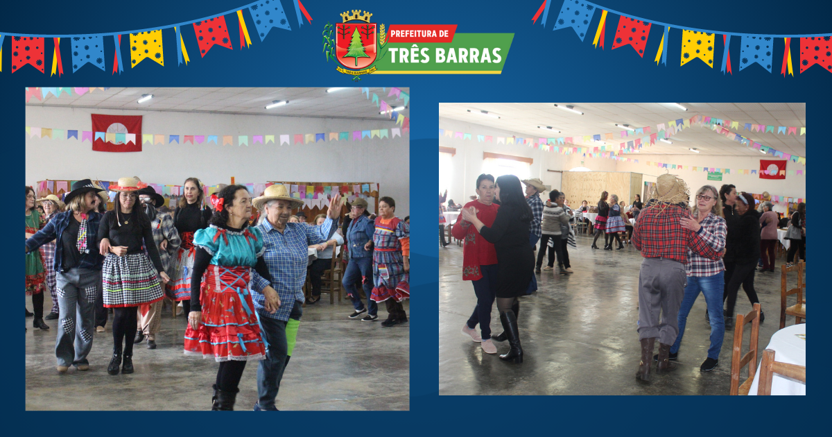 Participantes dos Clubes de Mães e dos Grupos da Melhor Idade marcam presença em Arraiá