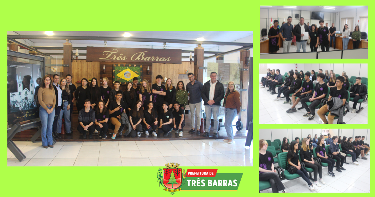 Estudantes e professor da escola Guita Federmann apresentam projeto para criação da Câmara de Vereadores Mirim