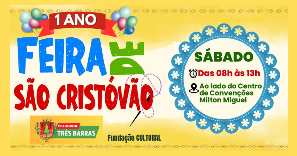 Feira de São Cristóvão chega ao seu 1° aniversário com edição neste sábado, 19 de agosto