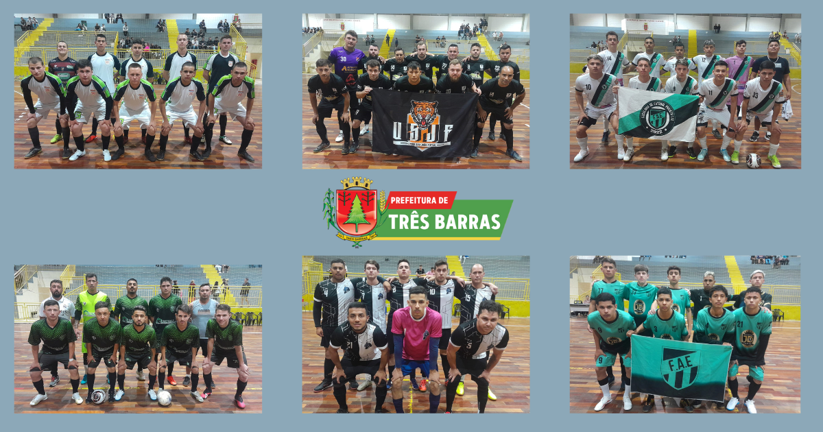 Resultados da segunda rodada da categoria Livre Masculino do Municipal de Futsal
