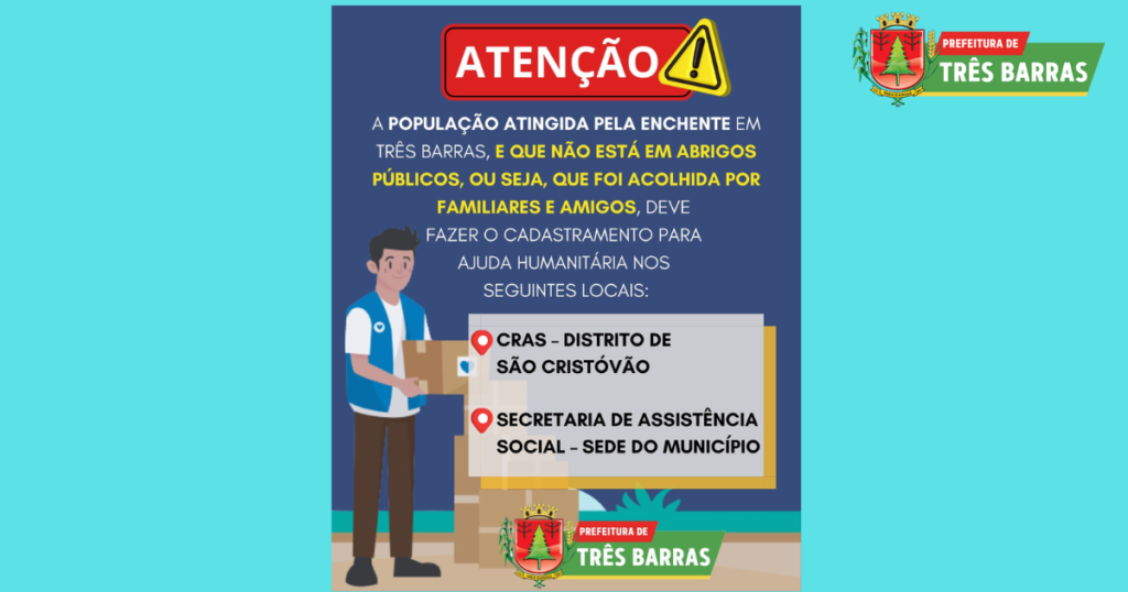 Cras e secretaria de Assistência Social estão cadastrando famílias para receber ajuda humanitária