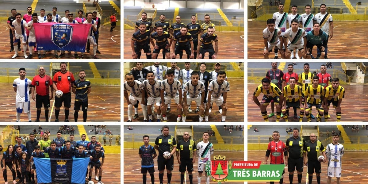 TRÊS BARRAS: CONFIRA OS RESULTADOS DA OITAVA RODADA DA CATEGORIA LIVRE MASCULINO DO CAMPEONATO MUNICIPAL DE FUTSAL