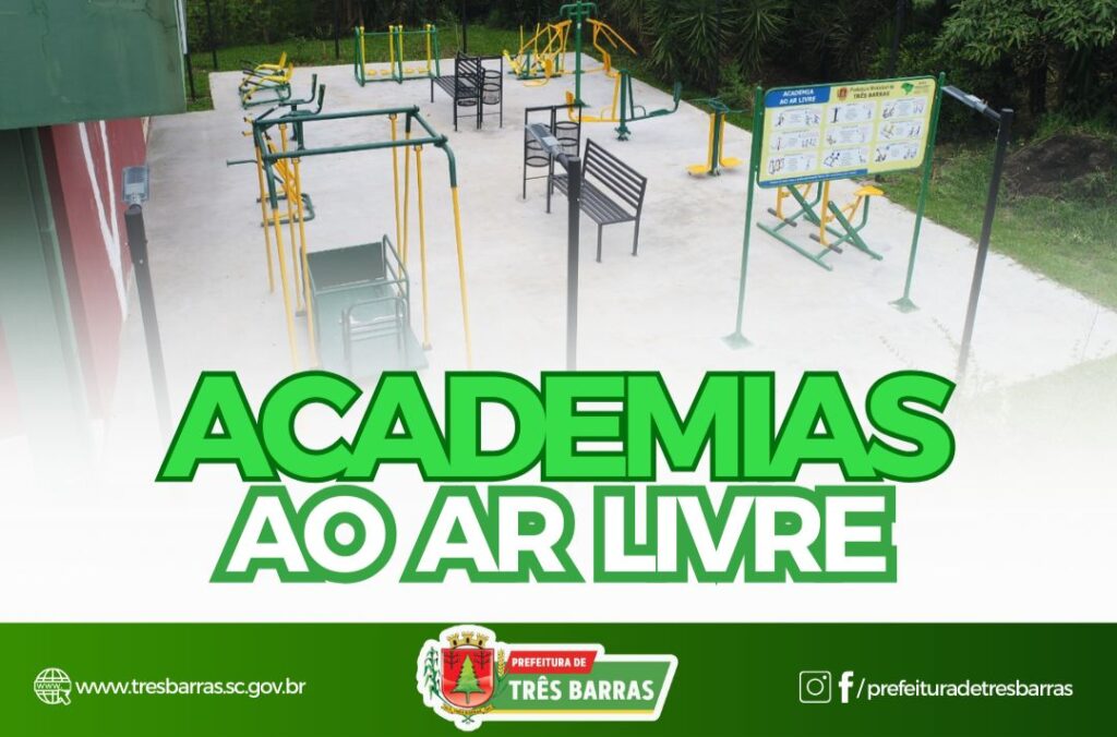 SAÚDE E BEM-ESTAR: TRÊS BARRAS INSTALA CINCO NOVAS ACADEMIAS AO AR LIVRE