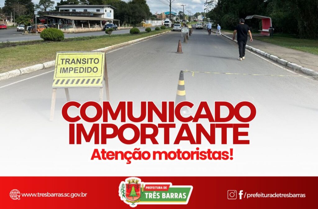 ATENÇÃO: TRECHO DA AVENIDA RIGESA É INTERDITADO PARA EXECUÇÃO DE SERVIÇOS