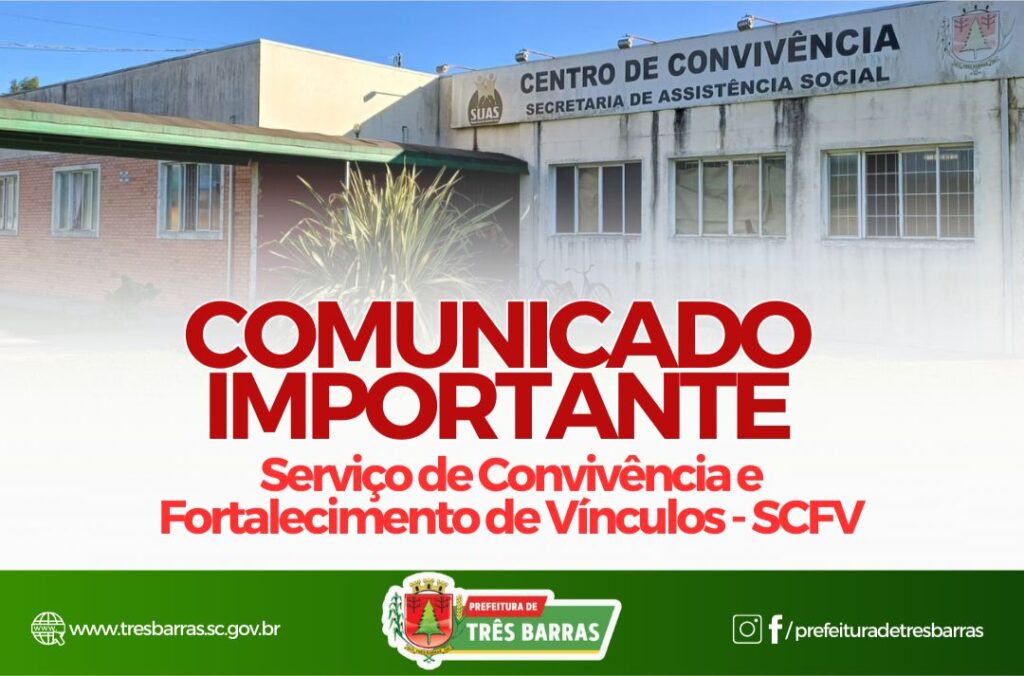 SERVIÇO DE CONVIVÊNCIA E FORTALECIMENTO DE VÍNCULOS NÃO ESTARÁ ATENDENDO ENTRE OS DIAS 10 A 19 DE ABRIL