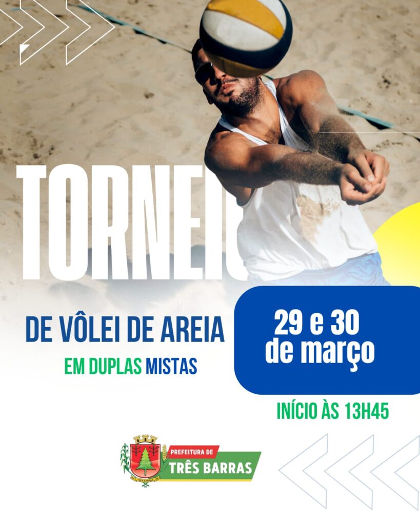 Três Barras realiza Torneio de Vôlei de Areia neste sábado e domingo