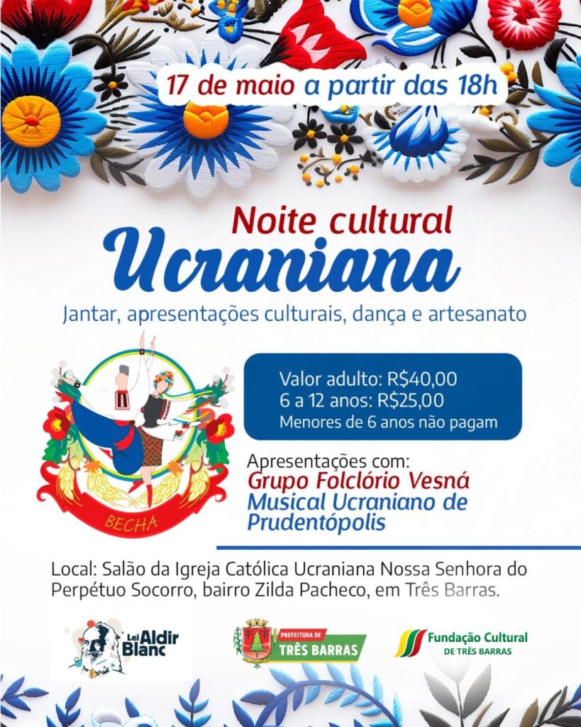 Três Barras realiza evento gastronômico Ucraniano; programação acontece no dia 17