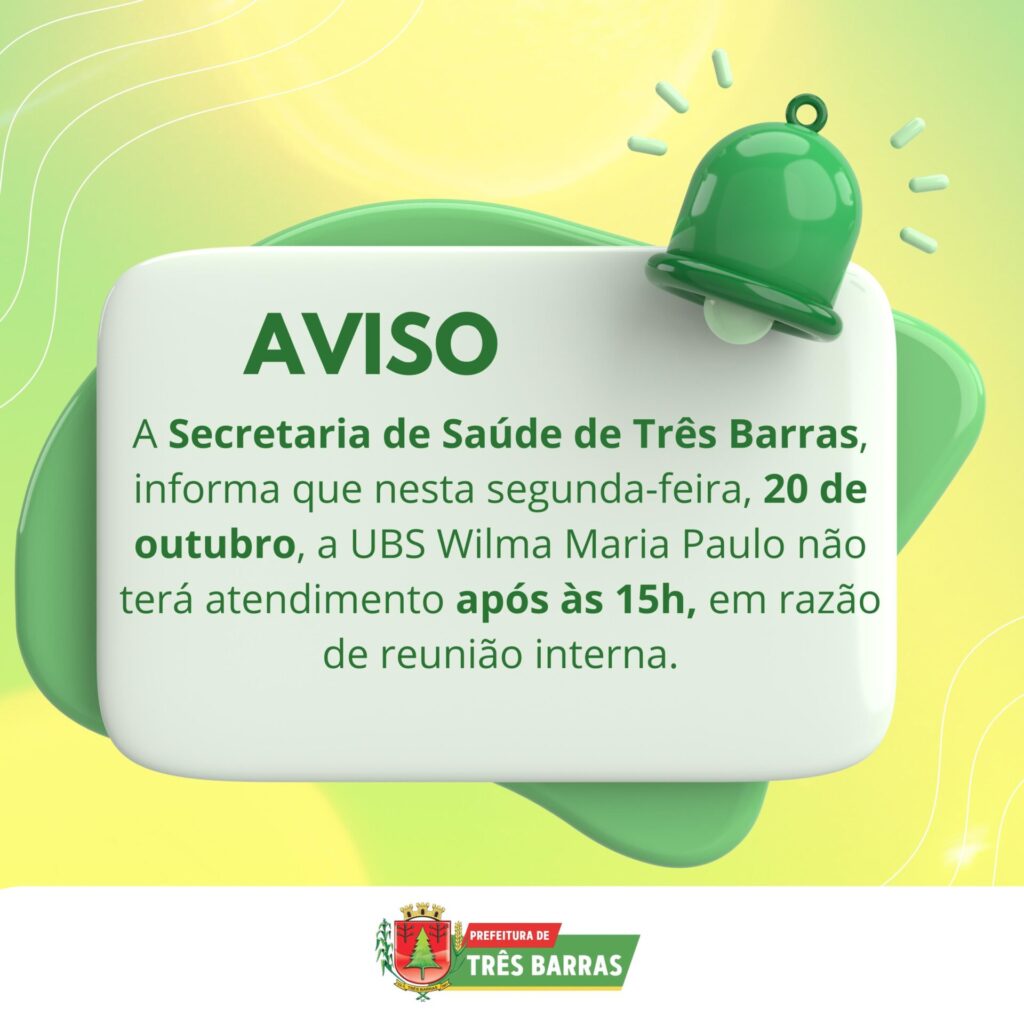 UBS Wilma Maria Paulo terá funcionamento reduzido nesta segunda-feira, dia 20 UBS Wilma Maria Paulo terá funcionamento reduzido nesta segunda-feira, dia 20