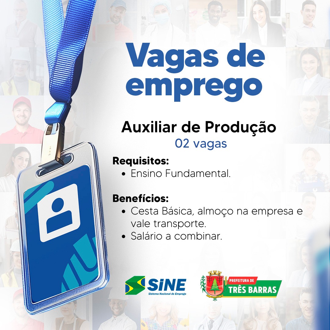 Posto do SINE de Três Barras dispõe de Vagas de Emprego