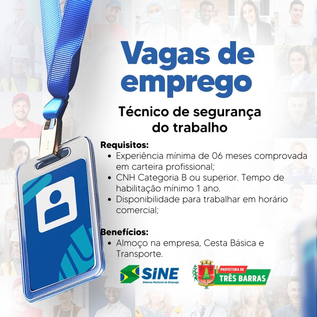 Posto do SINE de Três Barras dispõe de Vagas de Emprego Posto do SINE de Três Barras dispõe de Vagas de Emprego