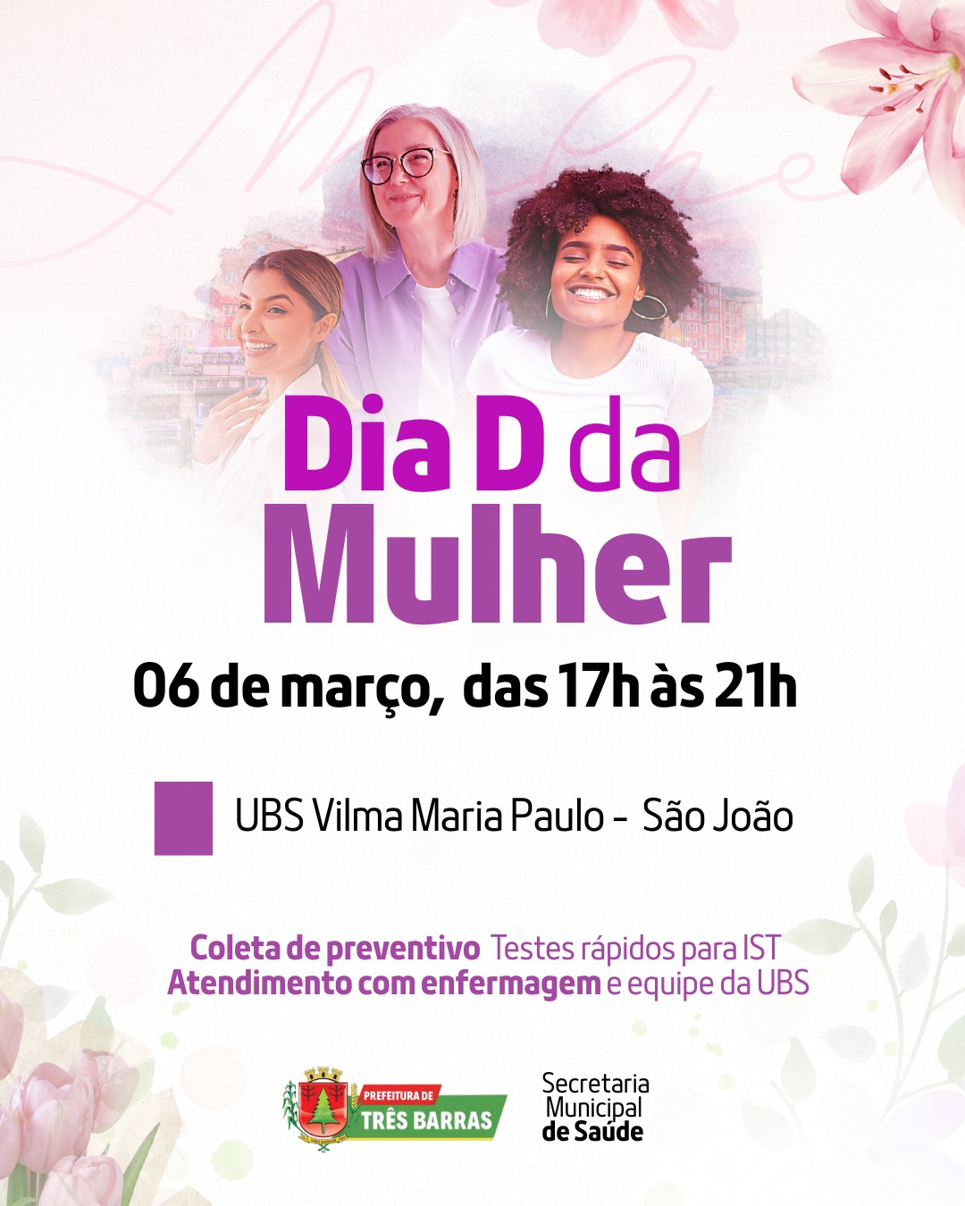 Saúde de Três Barras realiza Dia D da Mulher em São João dos Cavalheiros