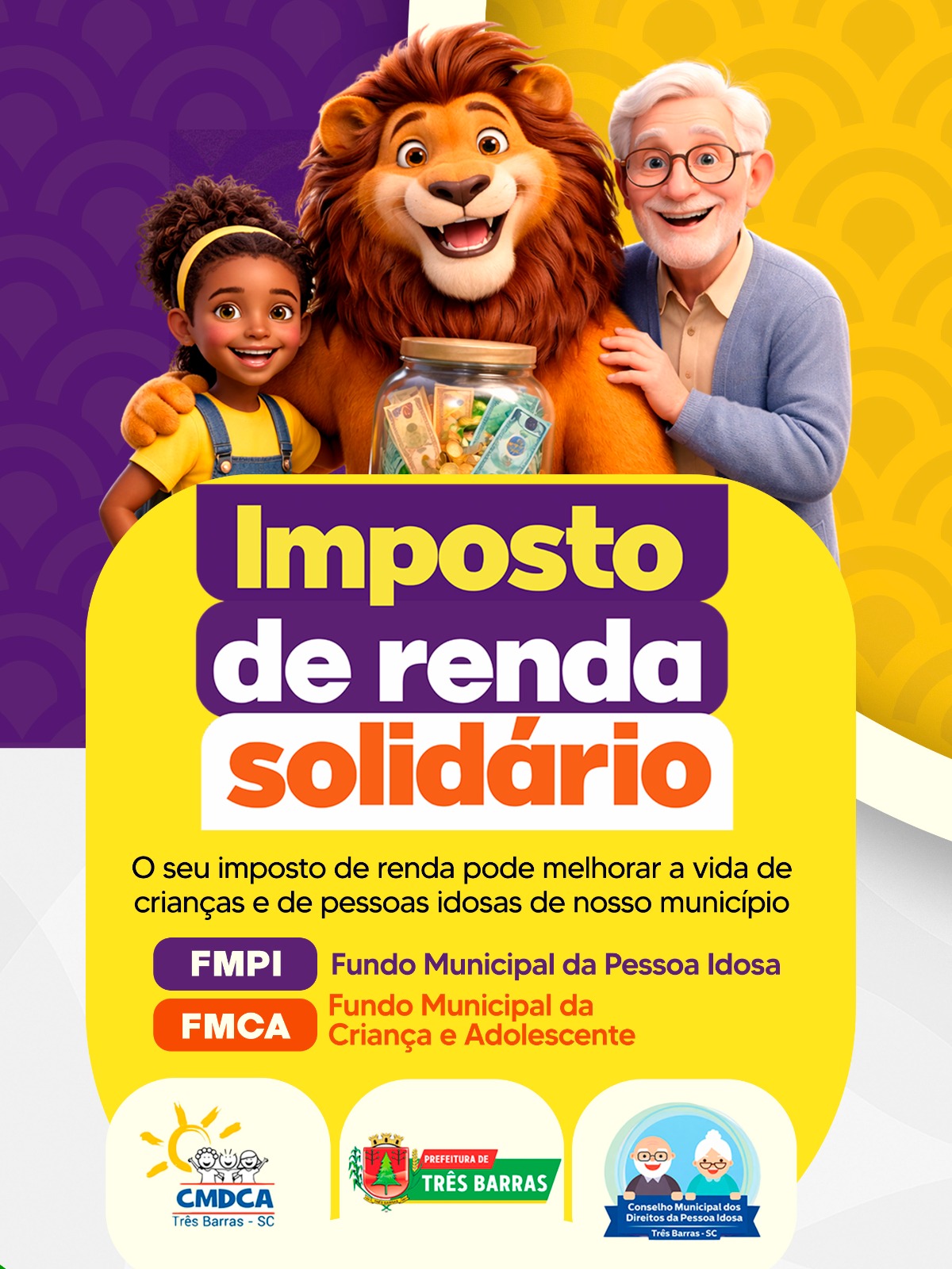 Três Barras lança campanha para destinar Imposto de Renda a projetos sociais