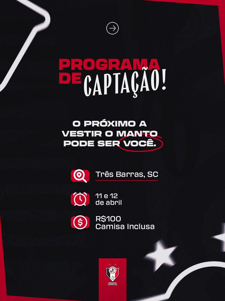 ​JEC/Krona Futsal abre inscrições para programa de captação de novos talentos