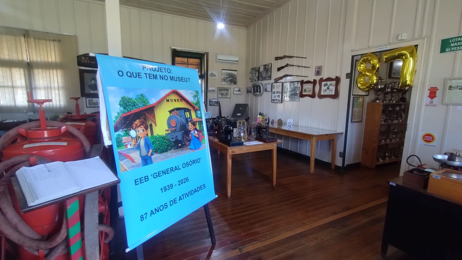 Museu Municipal de Três Barras abre exposição em celebração aos 87 anos da Escola General Osório