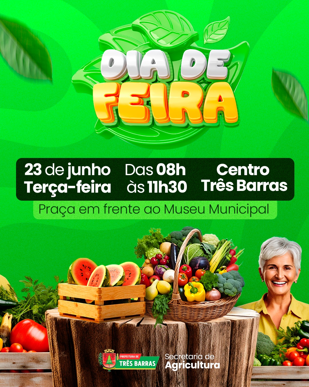Feira da Agricultura Familiar é antecipada para esta terça-feira, 23 de Junho Feira da Agricultura Familiar é antecipada para esta terça-feira, 23 de Junho