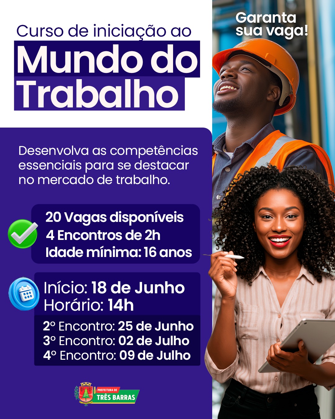 Prefeitura de Três Barras abre inscrições para curso de iniciação ao mercado de trabalho Prefeitura de Três Barras abre inscrições para curso de iniciação ao mercado de trabalho