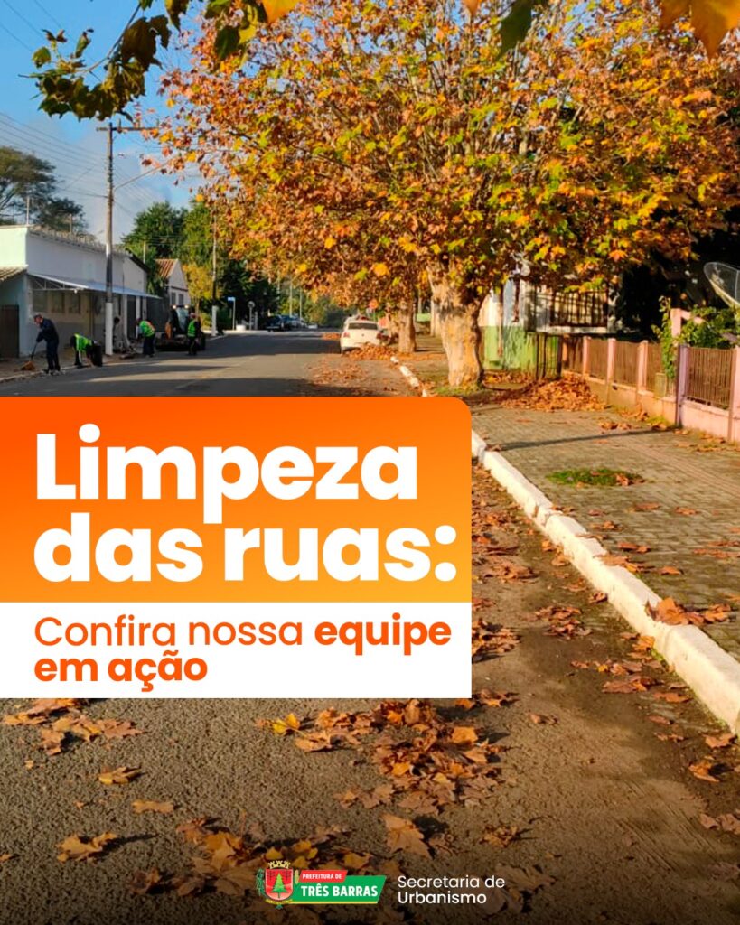 Três Barras recebe mutirão de limpeza e revitalização nas ruas do Centro Três Barras recebe mutirão de limpeza e revitalização nas ruas do Centro
