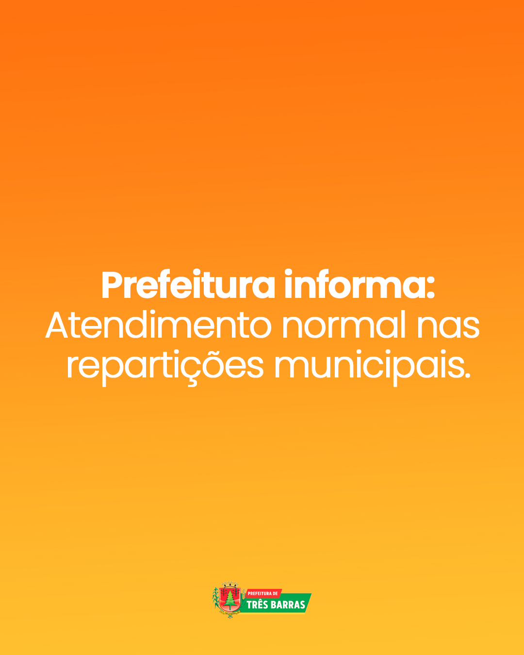 Atendimentos nas Repartições Públicas Municipais serão realizados normalmente na próxima sexta-feira (05)