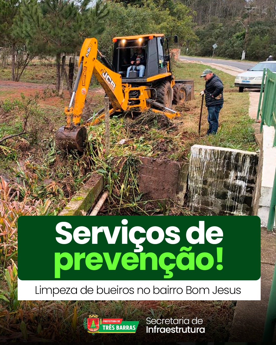 Três Barras: Bairro Bom Jesus recebe ações de Infraestrutura Três Barras: Bairro Bom Jesus recebe ações de Infraestrutura