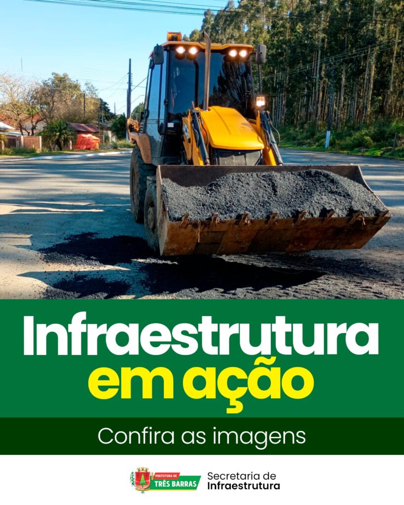 Trabalho que transforma: Secretaria de Infraestrutura realiza ações na área urbana e rural de Três Barras Trabalho que transforma: Secretaria de Infraestrutura realiza ações na área urbana e rural de Três Barras