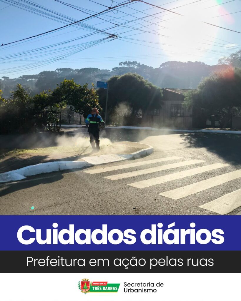 Urbanismo e Limpeza Pública realiza ações nesta semana na malha viária de Três Barras Urbanismo e Limpeza Pública realiza ações nesta semana na malha viária de Três Barras