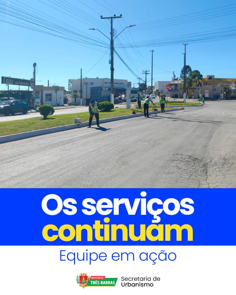 Três Barras: Secretaria de Urbanismo segue realizando ações em vários pontos do município Três Barras: Secretaria de Urbanismo segue realizando ações em vários pontos do município