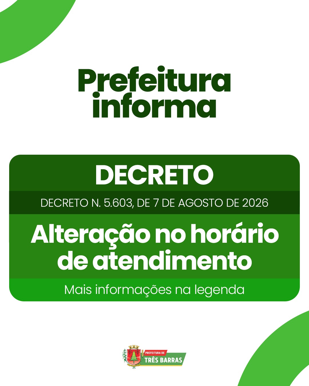 Prefeitura anuncia medidas de contenção de gastos e novo horário administrativo