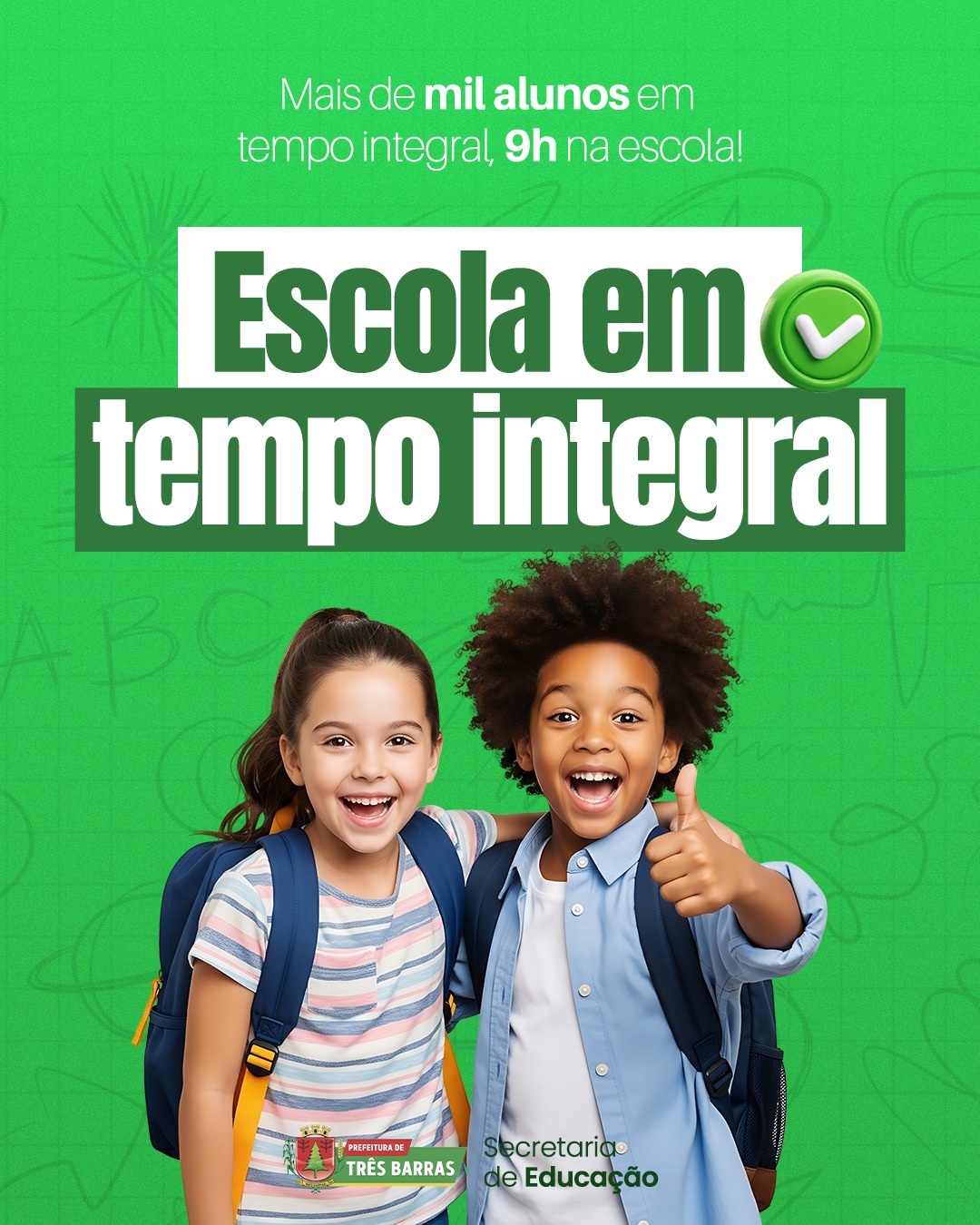 Investimento no futuro: Três Barras fortalece o ensino com ampliação da jornada escolar