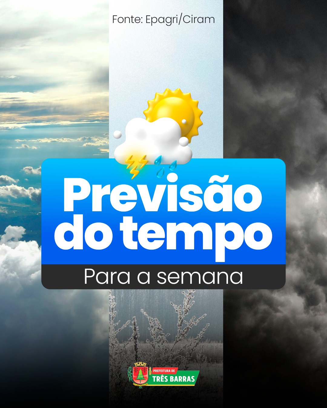 Previsão do Tempo | O que esperar da semana em Três Barras?