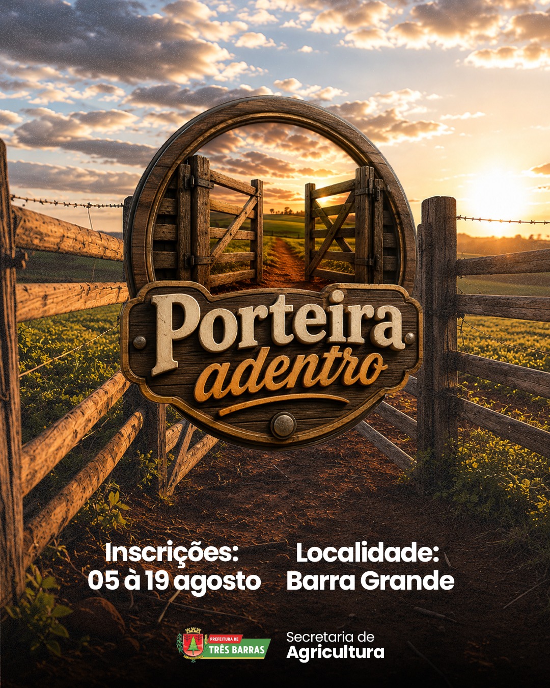 Três Barras abre inscrições para o Programa Porteira Adentro
