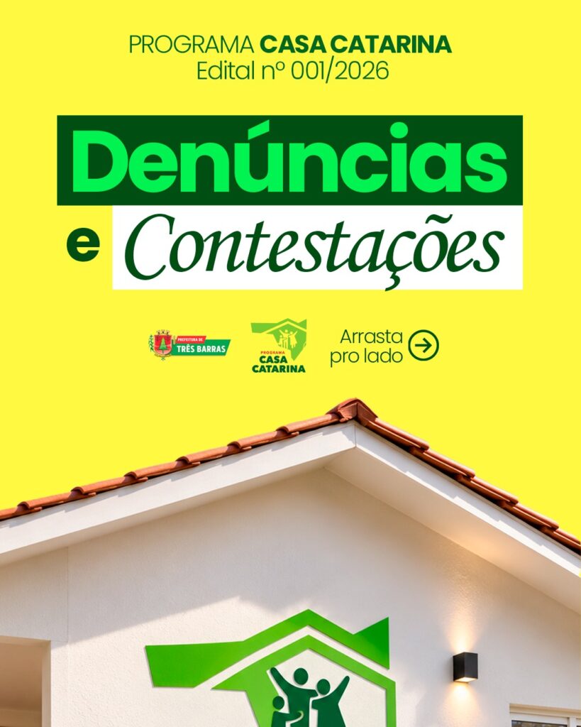 Casa Catarina: Denúncias e contestações devem ser entregues até 18 de setembro Casa Catarina: Denúncias e contestações devem ser entregues até 18 de setembro