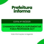 Educação: Três Barras divulga Edital (Nº06/2026) referente Chamada Pública Suplementar