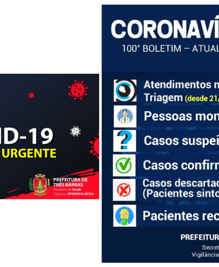 64 tresbarrenses testaram negativo e três positivo para covid-19 nesta quarta-feira