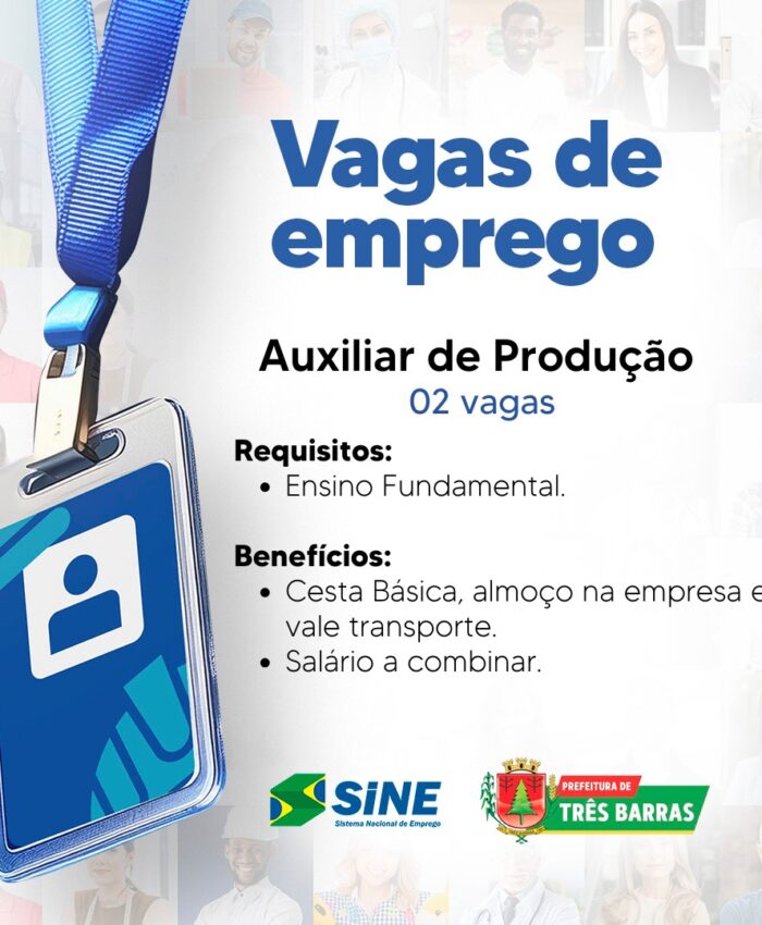 Posto do SINE de Três Barras dispõe de Vagas de Emprego