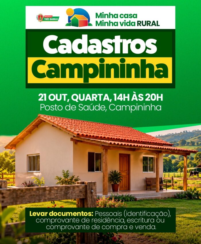 Habitação realiza cadastramento para o Programa Minha Casa Minha Vida Rural na Localidade da Campininha