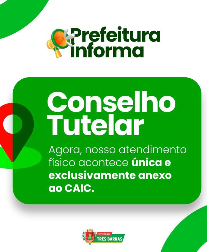 Atenção: Conselho Tutelar de Três Barras começa atender em novo endereço