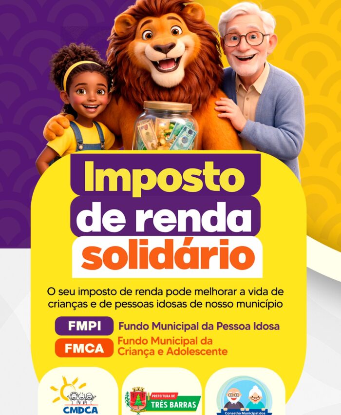 Três Barras lança campanha para destinar Imposto de Renda a projetos sociais