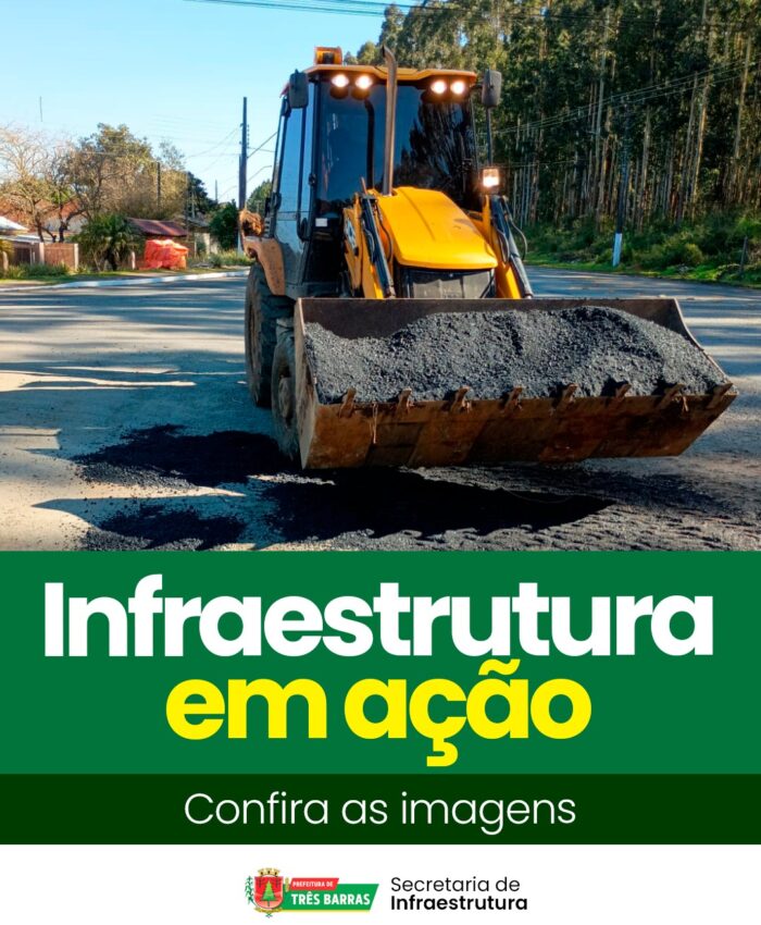 Trabalho que transforma: Secretaria de Infraestrutura realiza ações na área urbana e rural de Três Barras